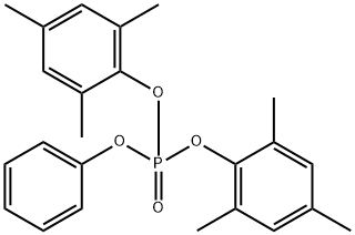 Phosphoric acid phenylbis(2,4,6-trimethylphenyl) ester Struktur