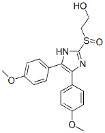 4,5-bis(4-methoxyphenyl)-2-(2-hydroxyethylsulfinyl)imidazole Struktur