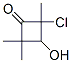 Cyclobutanone,  2-chloro-3-hydroxy-2,4,4-trimethyl- Struktur