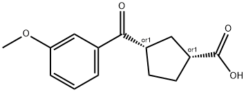 CIS-3-(3-METHOXYBENZOYL)CYCLOPENTANE-1-CARBOXYLIC ACID Struktur