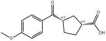 CIS-3-(4-METHOXYBENZOYL)CYCLOPENTANE-1-CARBOXYLIC ACID Struktur