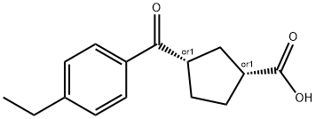 CIS-3-(4-ETHYLBENZOYL)CYCLOPENTANE-1-CARBOXYLIC ACID price.