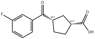 CIS-3-(3-FLUOROBENZOYL)CYCLOPENTANE-1-CARBOXYLIC ACID price.