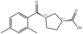 CIS-3-(2,4-DIMETHYLBENZOYL)CYCLOPENTANE-1-CARBOXYLIC ACID Struktur