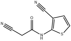 2-cyano-N-(3-cyano-2-thienyl)acetamide Struktur