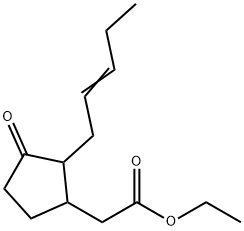 Cyclopentaneacetic acid, 3-oxo-2-(2-pentenyl)-, ethyl ester Struktur