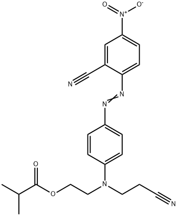 2-[(2-cyanoethyl)[4-[(2-cyano-4-nitrophenyl)azo]phenyl]amino]ethyl isobutyrate Struktur