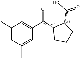 CIS-2-(3,5-DIMETHYLBENZOYL)CYCLOPENTANE-1-CARBOXYLIC ACID Struktur