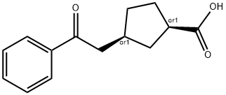 CIS-3-(2-OXO-2-PHENYLETHYL)CYCLOPENTANE-1-CARBOXYLIC ACID Struktur