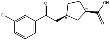 CIS-3-[2-(3-CHLOROPHENYL)-2-OXOETHYL]CYCLOPENTANE-1-CARBOXYLIC ACID Struktur