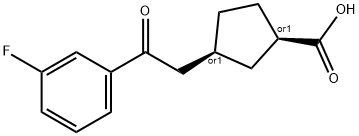 CIS-3-[2-(3-FLUOROPHENYL)-2-OXOETHYL]CYCLOPENTANE-1-CARBOXYLIC ACID Struktur