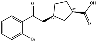 CIS-3-[2-(2-BROMOPHENYL)-2-OXOETHYL]CYCLOPENTANE-1-CARBOXYLIC ACID Struktur