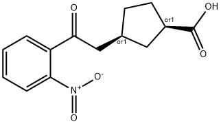 CIS-3-[2-OXO-2-(2-NITROPHENYL)ETHYL]CYCLOPENTANE-1-CARBOXYLIC ACID Struktur