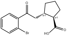 TRANS-2-[2-(2-BROMOPHENYL)-2-OXOETHYL]CYCLOPENTANE-1-CARBOXYLIC ACID Struktur