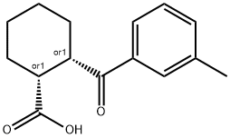 CIS-2-(3-METHYLBENZOYL)CYCLOHEXANE-1-CARBOXYLIC ACID Struktur