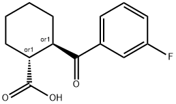 TRANS-2-(3-FLUOROBENZOYL)CYCLOHEXANE-1-CARBOXYLIC ACID Struktur