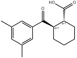 TRANS-2-(3,5-DIMETHYLBENZOYL)CYCLOHEXANE-1-CARBOXYLIC ACID Struktur