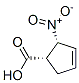 3-Cyclopentene-1-carboxylicacid,2-nitro-,(1S,2R)-(9CI) Struktur