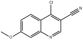 3-Quinolinecarbonitrile, 4-chloro-7-Methoxy- Struktur