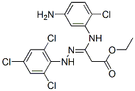 3-[(5-Amino-2-chlorophenyl)amino]-3-[2-(2,4,6-trichlorophenyl)hydrazono]propanoic acid ethyl ester Struktur