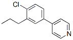 Pyridine, 4-(4-chloro-3-propylphenyl)- Struktur