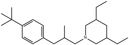 3,5-Diethyl-1-(3-(4-(1,1-dimethylethyl)phenyl)-2-methylpropyl)piperidi ne Struktur