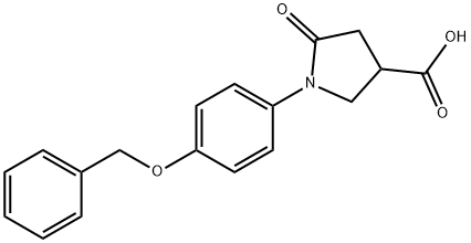 1-[4-(BENZYLOXY)PHENYL]-5-OXO-3-PYRROLIDINECARBOXYLIC ACID Struktur