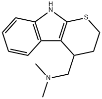 N,N-Dimethyl-2,3,4,9-tetrahydrothiopyrano(2,3-b)indole-4-methylamine Struktur