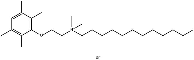 1-Dodecanaminium, N,N-dimethyl-N-(2-(2,3,5,6-tetramethylphenoxy)ethyl) -,bromide Struktur