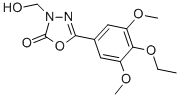 1,3,4-Oxadiazol-2(3H)-one, 5-(4-ethoxy-3,5-dimethoxyphenyl)-3-(hydroxy methyl)- Struktur