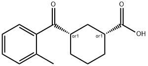 CIS-3-(2-METHYLBENZOYL)CYCLOHEXANE-1-CARBOXYLIC ACID Struktur