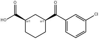 CIS-3-(3-CHLOROBENZOYL)CYCLOHEXANE-1-CARBOXYLIC ACID Struktur