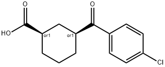 CIS-3-(4-CHLOROBENZOYL)CYCLOHEXANE-1-CARBOXYLIC ACID Struktur