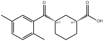 CIS-3-(2,5-DIMETHYLBENZOYL)CYCLOHEXANE-1-CARBOXYLIC ACID Struktur