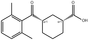 CIS-3-(2,6-DIMETHYLBENZOYL)CYCLOHEXANE-1-CARBOXYLIC ACID Struktur