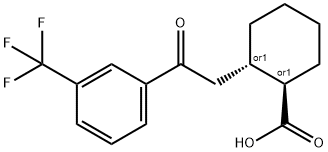 TRANS-2-[2-OXO-2-(3-TRIFLUOROMETHYLPHENYL)ETHYL]CYCLOHEXANE-1-CARBOXYLIC ACID Struktur