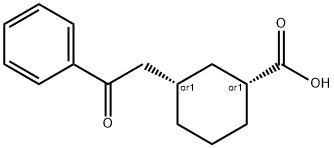 CIS-3-(2-OXO-2-PHENYLETHYL)CYCLOHEXANE-1-CARBOXYLIC ACID Struktur