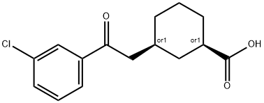 CIS-3-[2-(3-CHLOROPHENYL)-2-OXOETHYL]CYCLOHEXANE-1-CARBOXYLIC ACID Struktur