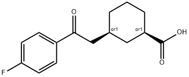 CIS-3-[2-(4-FLUOROPHENYL)-2-OXOETHYL]CYCLOHEXANE-1-CARBOXYLIC ACID Struktur