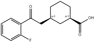 CIS-3-[2-(2-FLUOROPHENYL)-2-OXOETHYL]CYCLOHEXANE-1-CARBOXYLIC ACID Struktur