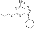 9-cyclohexyl-2-n-propoxy-9H-adenine Struktur