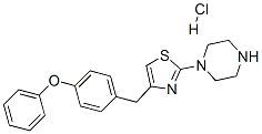 1-[4-[(4-phenoxyphenyl)methyl]thiazol-2-yl]piperazine monohydrochloride Struktur