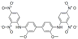 N-(2,4-dinitrophenyl)-4-[4-[(2,4-dinitrophenyl)amino]-3-methoxy-phenyl]-2-methoxy-aniline Struktur