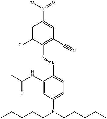 N-[2-[(2-chloro-6-cyano-4-nitrophenyl)azo]-5-(dipentylamino)phenyl]acetamide Struktur