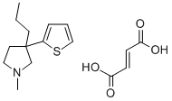 1-Methyl-3-propyl-3-(2-thienyl)pyrrolidine (E)-2-butenedioate Struktur