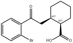 CIS-2-[2-(2-BROMOPHENYL)-2-OXOETHYL]CYCLOHEXANE-1-CARBOXYLIC ACID Struktur