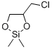 2,2-dimethyl-4-(chloromethyl)-1,3-dioxa-2-silacyclopentane Struktur