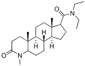 17-N,N-diethylcarbamoyl-4-methyl-4-azaandrostane-3-one Struktur