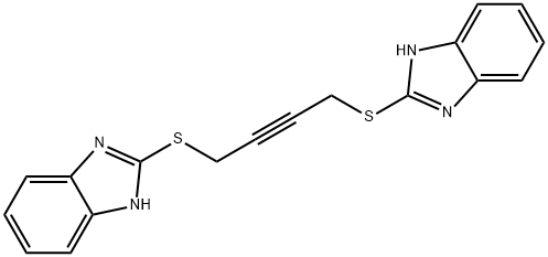 2,2'-(2-Butyne-1,4-diylbisthio)bis(1H-benzimidazole) Struktur