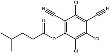 4-Methylpentanoic acid 3,5,6-trichloro-2,4-dicyanophenyl ester Struktur